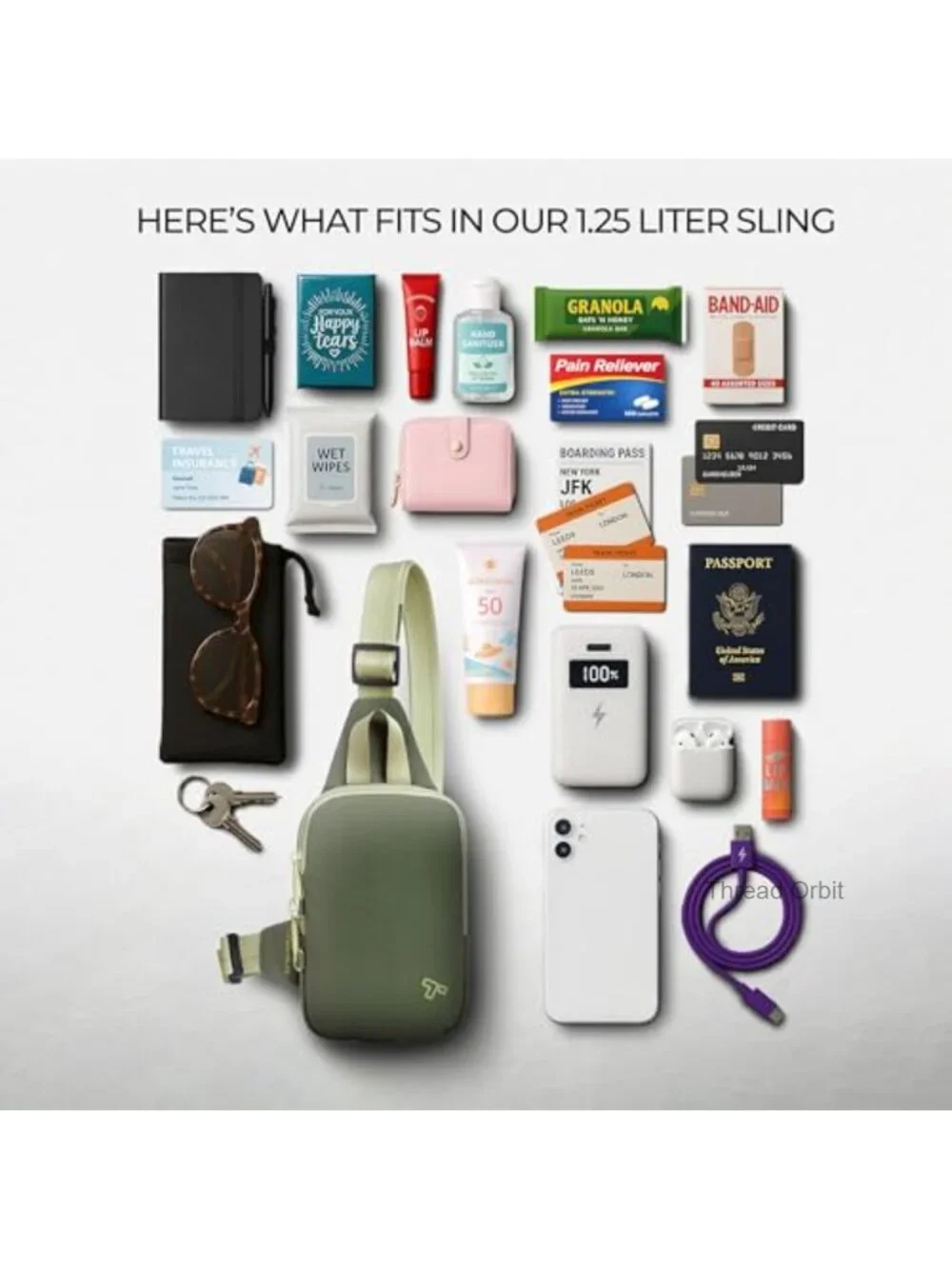 Anti-Theft Compact Sling Crossbody Bag with RFID Blocking